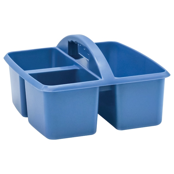 Storage Bin, Plastic, Slate Blue, 6 PK